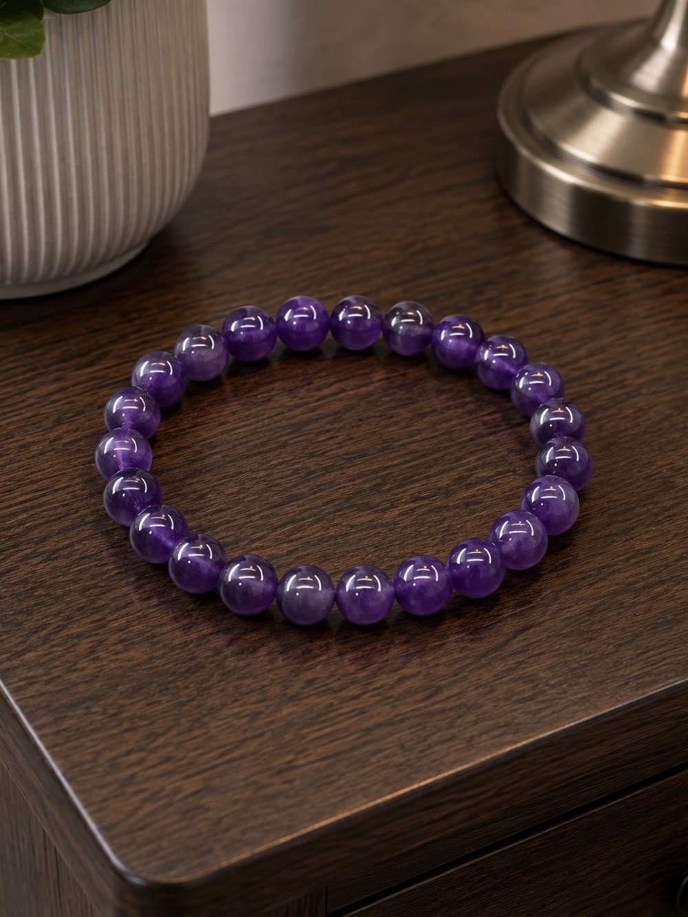 Amethyst Beaded Bracelet
